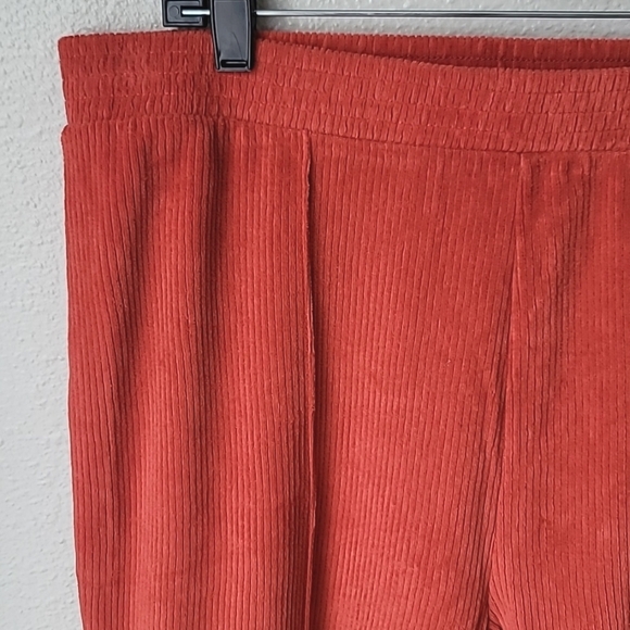 NWT Aerie Groove-On Rib Velour Flare Pant, Size XLarge, Color Cinnabar - Picture 6 of 11